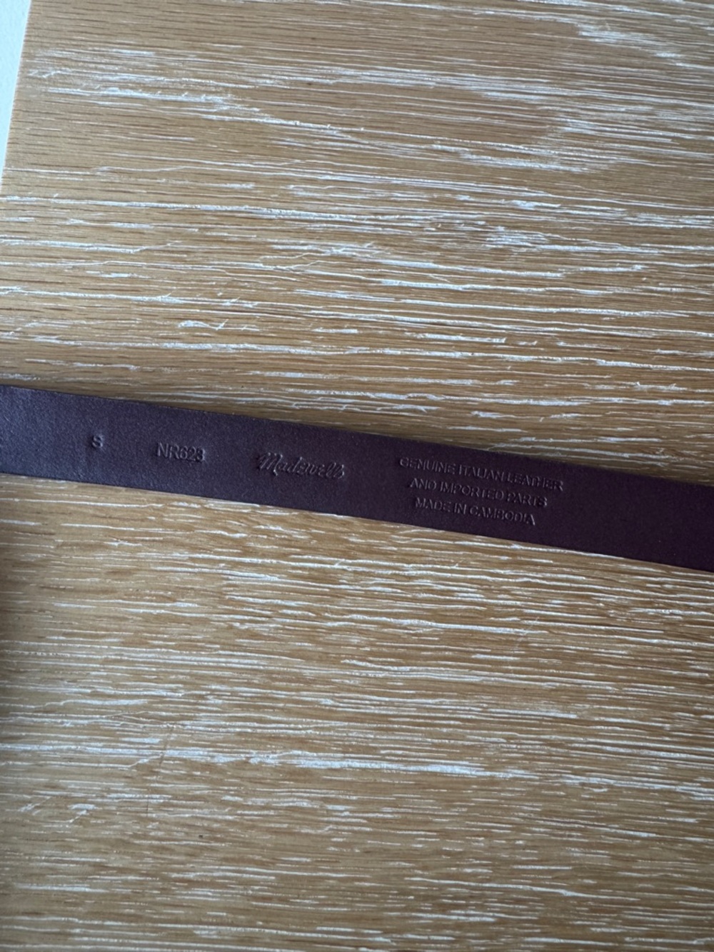 NWOT! MADEWELL Women’s Triple Metal Keeper Belt Dark Red Suede Gold Size Small - Picture 15 of 16